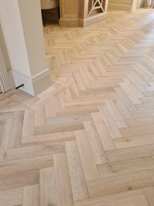 Herringbone Engineered Wooden Floor in Canford Cliffs