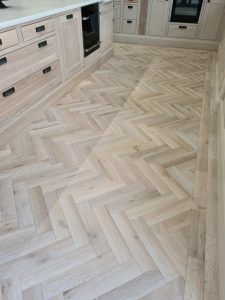 Herringbone Engineered Wooden Floor in Canford Cliffs