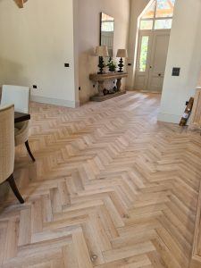 Herringbone Engineered Wooden Floor in Canford Cliffs