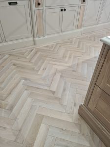 Herringbone Engineered Wooden Floor in Canford Cliffs