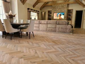 Herringbone Engineered Wooden Floor in Canford Cliffs