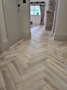 Herringbone Engineered Wooden Floor in Canford Cliffs