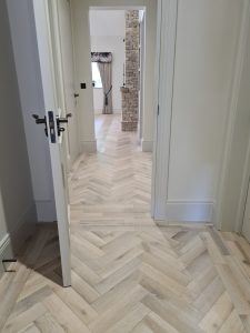 Herringbone Engineered Wooden Floor in Canford Cliffs